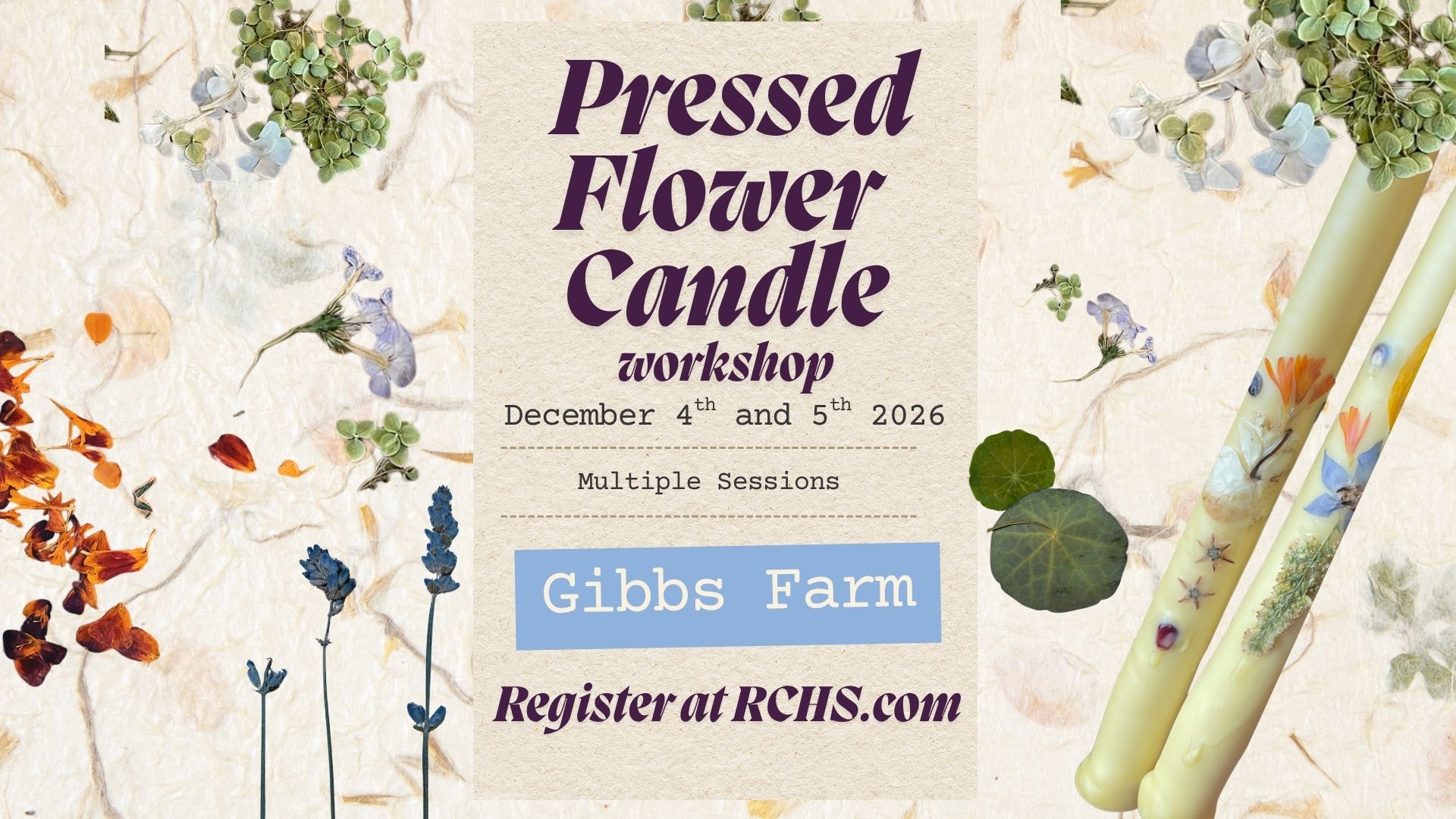 Pressed Flower Candle Workshop