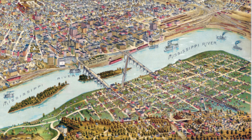Map of St. Paul in 1888